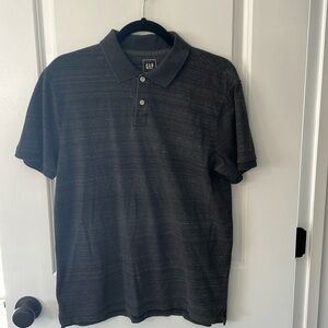 Gap Men's Polo Heathered Black M